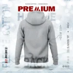 PREMIUM SOLID HOODIE - ASH - Image 2