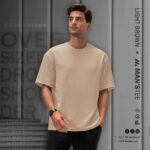 DROP SHOULDER TEE'S - BROWN