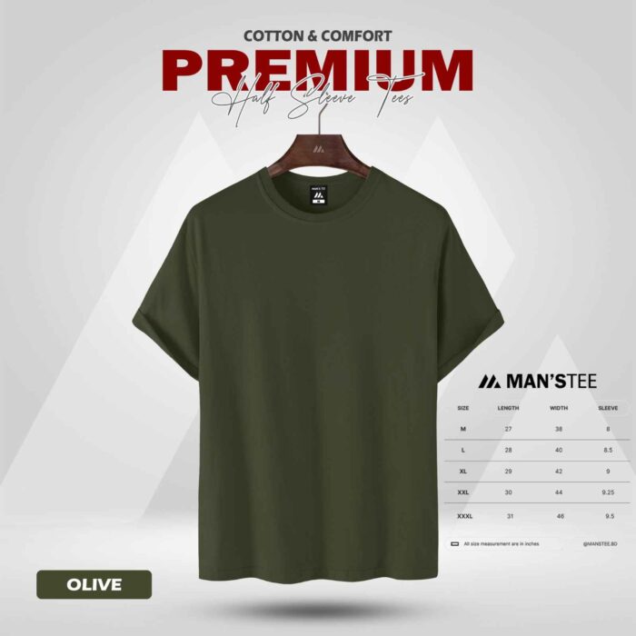 HALF SLEEVE COMBO - (CHARCOAL, MAROON, OLIVE) - Image 5