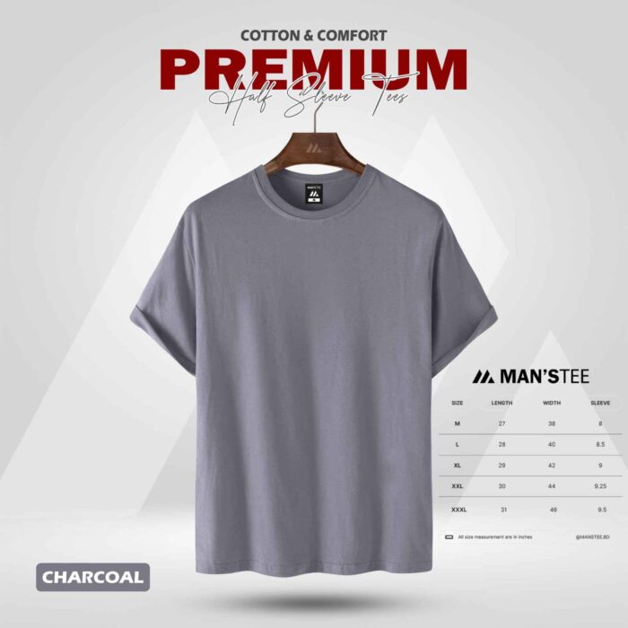 HALF SLEEVE COMBO - (CHARCOAL, MAROON, OLIVE) - Image 3