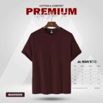 HALF SLEEVE TEE'S - MAROON
