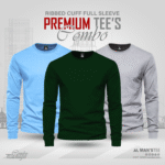 Full Sleeve T-shirt Combo - Sky, Bottle Green, Ash