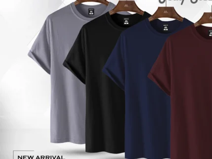 HALF SLEEVE COMBO - (CHARCOAL, BLACK, NAVY, MAROON)
