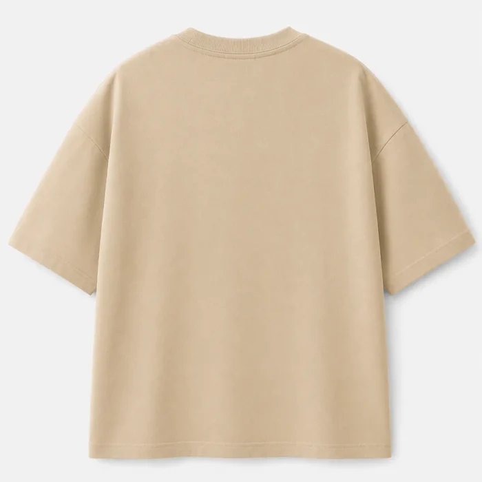 Drop Shoulder T-Shirt - Maroon - Image 4