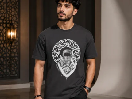 Premium Charcoal Islamic Graphic Half Sleeve T-shirt