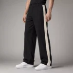Premium Micro-Rib Side Stripe Baggy Trouser
