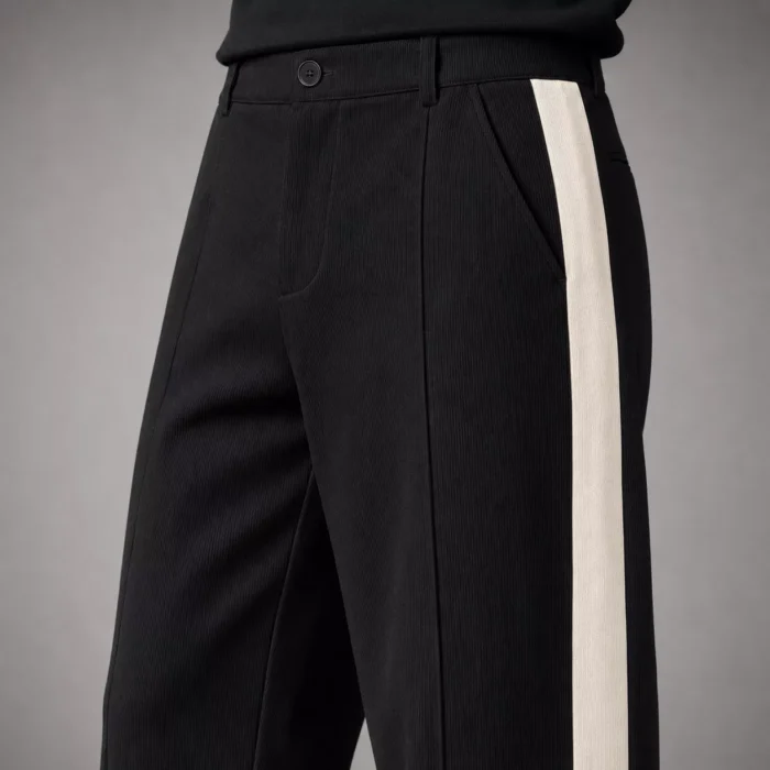 Premium Micro-Rib Side Stripe Baggy Trouser - Image 3