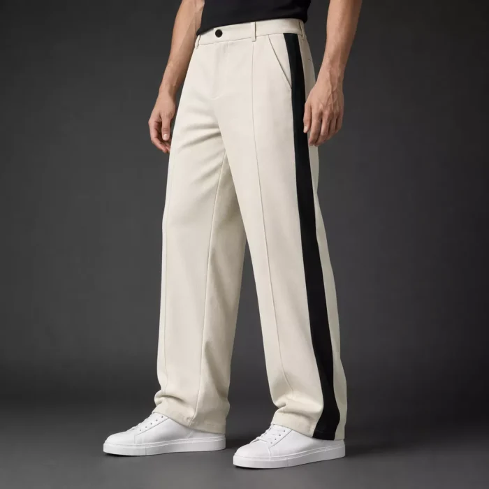 Premium Micro-Rib Side Stripe Baggy Trouser - Image 2
