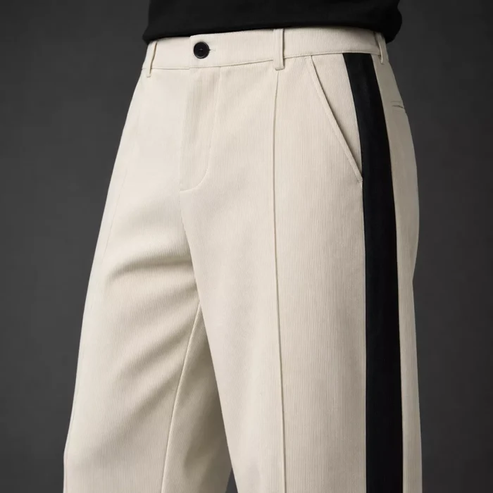 Premium Micro-Rib Side Stripe Baggy Trouser - Image 4