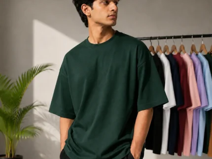 Drop Shoulder T-Shirt - B Green