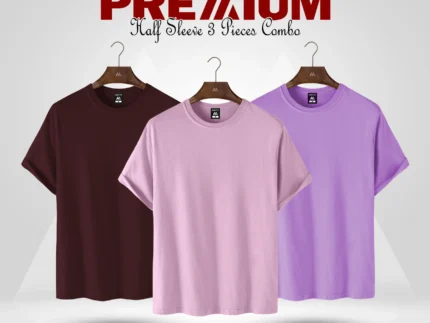 HALF SLEEVE COMBO - (MAROON, BABY PINK, LAVENDER)