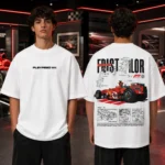 Monaco Racing Oversized Drop Shoulder T-Shirt – White