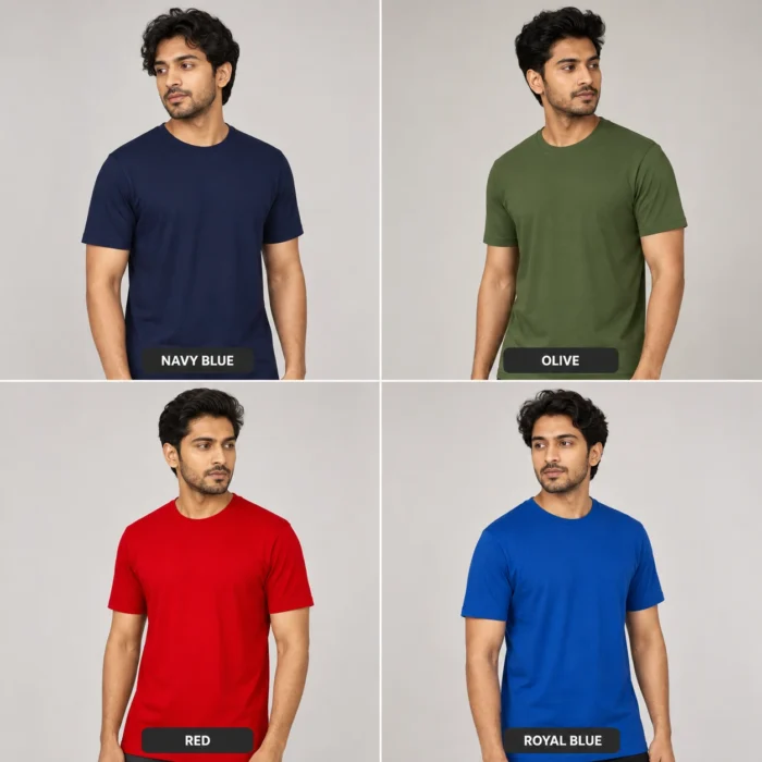 Build Your Own 4 PCS T-Shirt Combo – Choose Color & Size - Image 3