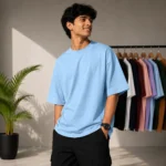 Drop Shoulder T-Shirt - Sky Blue
