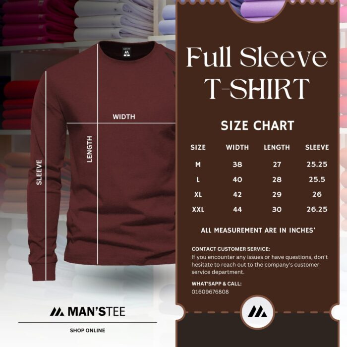 FULL SLEEVE TEE’S – SKY BLUE - Image 2