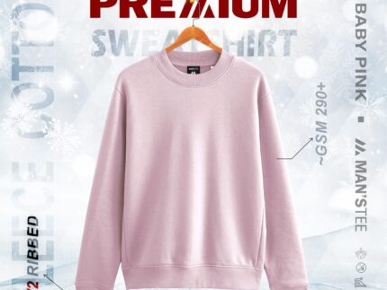 PREMIUM SWEATSHIRT - BABY PINK