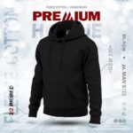 PREMIUM SOLID HOODIE - BLACK