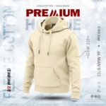 PREMIUM SOLID HOODIE - CREAM