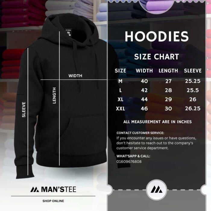 PREMIUM SOLID HOODIE - BLACK - Image 2
