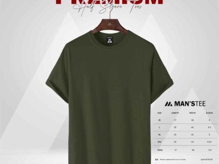 HALF SLEEVE TEE'S - OLIVE
