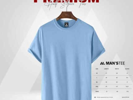 HALF SLEEVE TEE'S - SKY BLUE