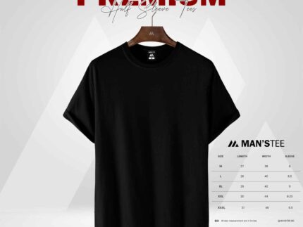 HALF SLEEVE TEE'S - BLACK