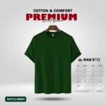 HALF SLEEVE TEE'S - BOTTLE GREEN