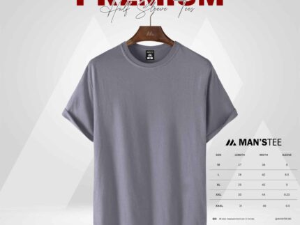HALF SLEEVE TEE'S - CHARCOAL