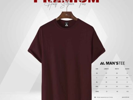 HALF SLEEVE TEE'S - MAROON