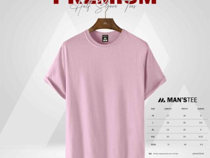 HALF SLEEVE TEE'S - BABY PINK