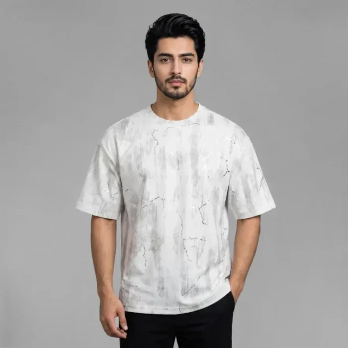 Thunder Light Drop Shoulder T-Shirt – Premium Oversized Fit - Image 4