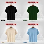HALF SLEEVE COMBO - (BLACK, BOTTLE GREEN, CREAM, SKY BLUE)