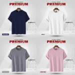 HALF SLEEVE COMBO - (NAVY, WHITE, CHARCOAL, BABY PINK)