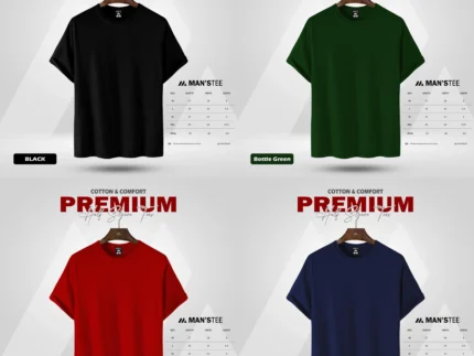 HALF SLEEVE COMBO - (BLACK, GREEN, RED, NAVY)