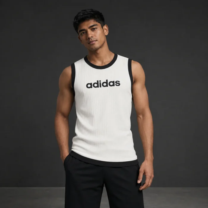 Contrast Ribbed Tank Top - Image 2