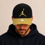 Premium Two-Tone Corduroy Cap – Black & Mustard
