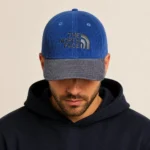 Premium Two-Tone Corduroy Cap – Navy & Charcoal